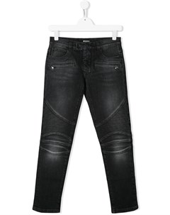 Стеганые джинсы с эффектом варенки Balmain kids