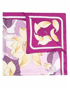 Шелковый платок Fleurs de Lotus 1980 х годов Hermes