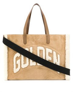 Фактурная сумка тоут с логотипом Golden goose