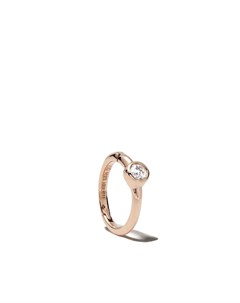 Серьга кольцо Justine из розового золота с бриллиантом White bird