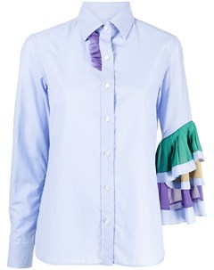 Рубашка асимметричного кроя с оборками Kolor