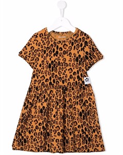 Платье миди с леопардовым принтом Mini rodini