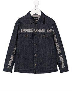 Джинсовая куртка с логотипом Emporio armani kids