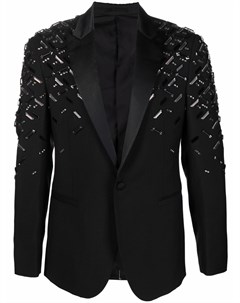 Однобортный пиджак с бусинами Versace