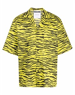 Рубашка с короткими рукавами и зебровым принтом Moschino