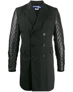 Двубортное пальто с контрастными рукавами Junya watanabe man