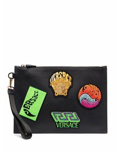 Клатч с нашивкой логотипом Versace
