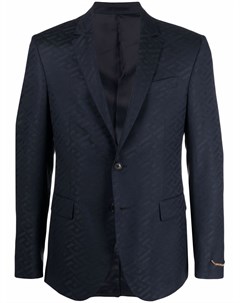Однобортный пиджак с узором La Greca Versace