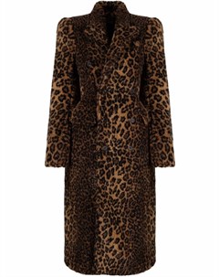 Пальто с леопардовым принтом Balenciaga