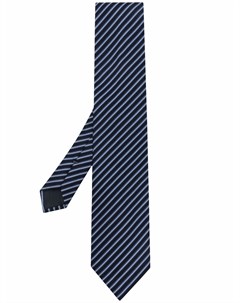 Шелковый галстук в диагональную полоску Ermenegildo zegna