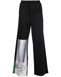 Спортивные брюки широкого кроя с графичным принтом Lanvin