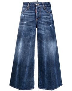 Широкие джинсы с эффектом потертости Dsquared2