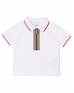 Рубашка поло с отделкой Icon Stripe Burberry kids