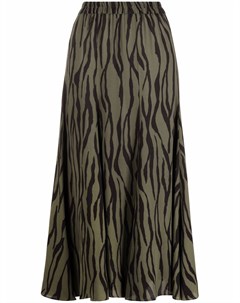 Расклешенная юбка с зебровым принтом Luisa cerano