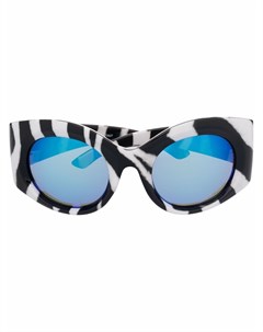 Солнцезащитные очки с зебровым принтом Balenciaga eyewear