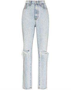 Прямые джинсы с прорезями Alexander wang
