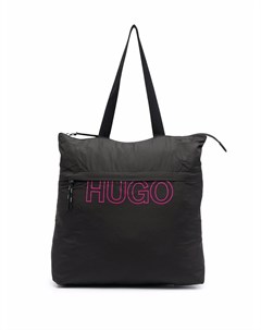 Сумка тоут с вышитым логотипом Hugo