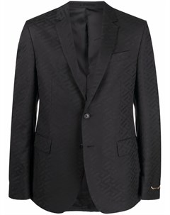 Однобортный пиджак с узором La Greca Versace