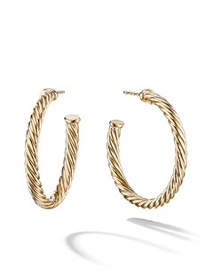Золотые серьги кольца Cablespira David yurman