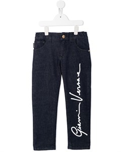 Прямые джинсы с логотипом Versace kids