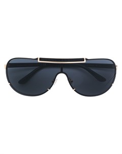Широкие солнцезащитные очки авиаторы Versace eyewear