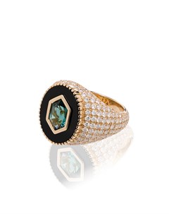 Золотое кольцо Fancy Cut с турмалином и бриллиантами O thongthai