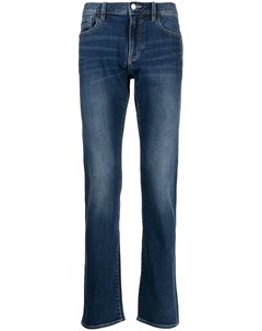 Прямые джинсы с эффектом потертости Armani exchange