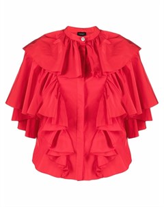 Блузка с короткими рукавами и оборками Giambattista valli