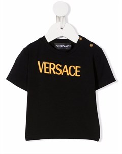 Футболка с вышитым логотипом Versace kids