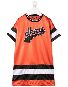 Платье футболка с вышитым логотипом Dkny kids
