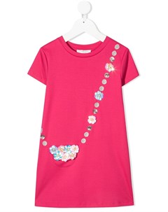 Платье футболка с цветочной аппликацией Charabia