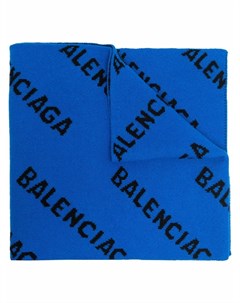 Шарф вязки интарсия с логотипом Balenciaga