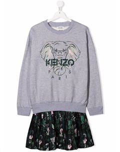 Платье с вышивкой Elephant Kenzo kids