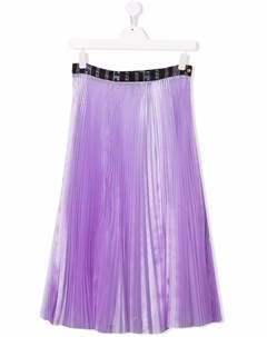 Плиссированная юбка с логотипом Versace kids