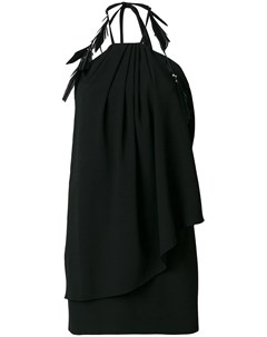 Драпированное мини платье с вырезом халтер Saint laurent