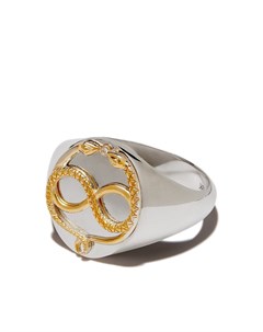 Перстень Gemini из белого и желтого золота Foundrae