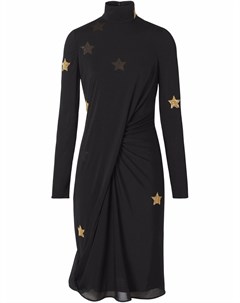 Драпированное платье с декором Star Burberry