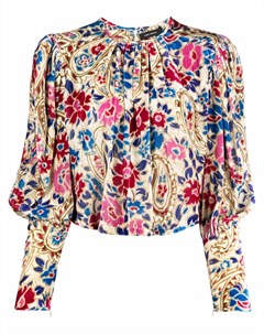 Шелковая блузка с цветочным узором Isabel marant