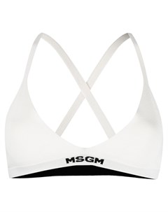 Трикотажный бюстгальтер с логотипом Msgm