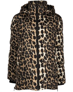 Пальто с капюшоном и леопардовым принтом Apparis