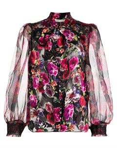 Блузка со сборками и цветочным принтом Alice + olivia