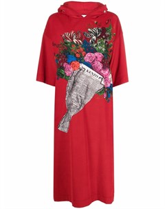 Платье худи с цветочным принтом Kenzo