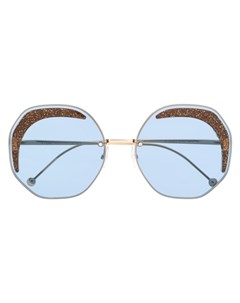 Солнцезащитные очки в оправе геометрической формы Fendi eyewear