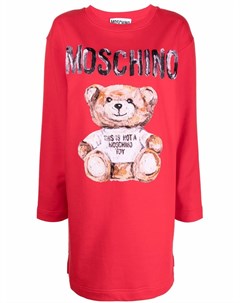 Платье Teddy Bear с длинными рукавами Moschino