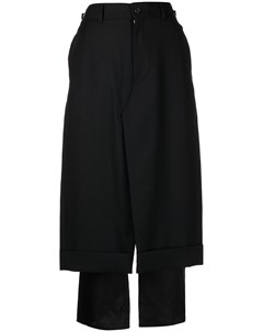 Укороченные брюки с юбкой Comme des garçons noir kei ninomiya