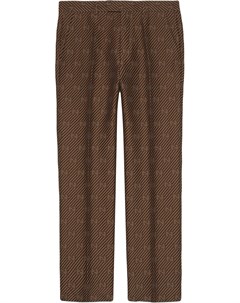 Полосатые брюки с логотипом GG Gucci