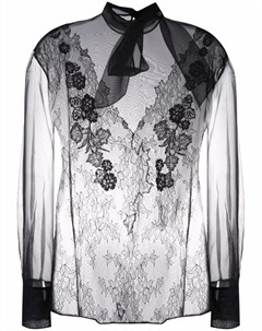 Прозрачная блузка с кружевом Valentino