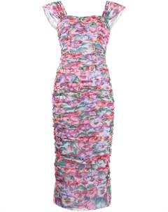 Приталенное платье с цветочным принтом Dolce&gabbana