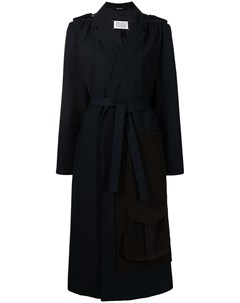 Пальто с контрастным карманом Maison margiela