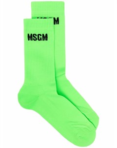 Носки вязки интарсия с логотипом Msgm